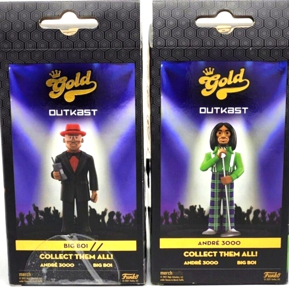 Funko Pop! Vinyl Gold: Outkast - Andre 3000 & Big Boi 5" Figure Set - Picture 3 of 3